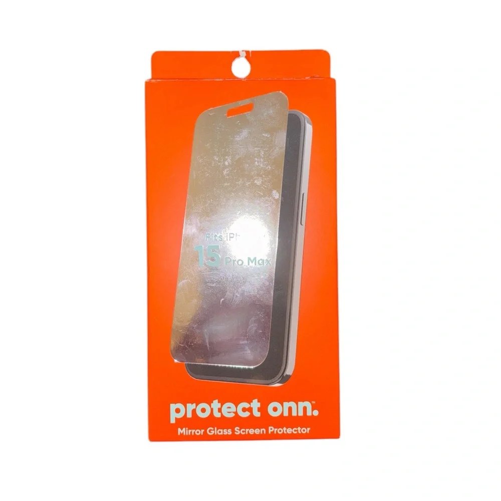 onn. Mirror Glass Screen Protector for the iPhone 15 Pro Max NWT/ NIP